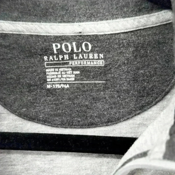 Polo Ralph Lauren Grey 1/4 Zip Long Sleeve Pull Over Sweater Men's Sz M Pony - Picture 5 of 6